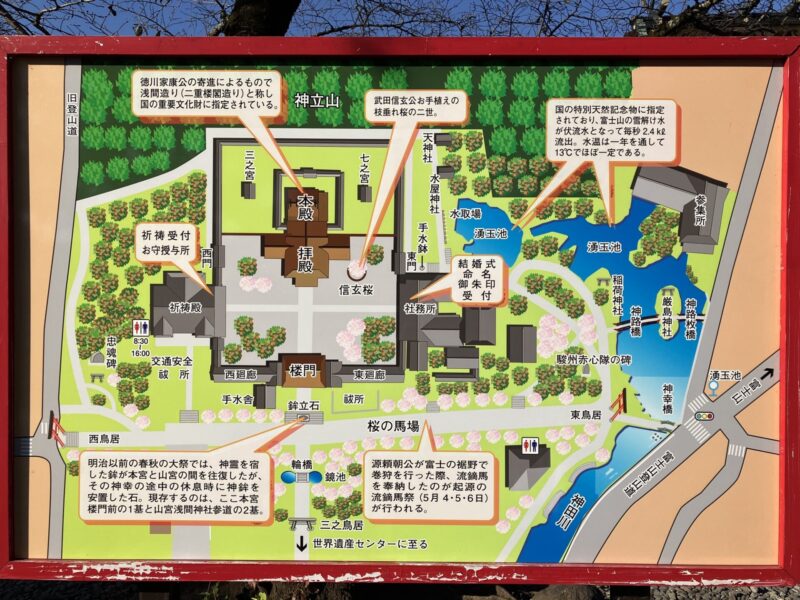 富士山本宮浅間大社の案内板